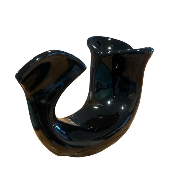 VTG Black Whale Sculpture Vohann Of California Abstract| MCM| Ceramic - Picture 2 of 9